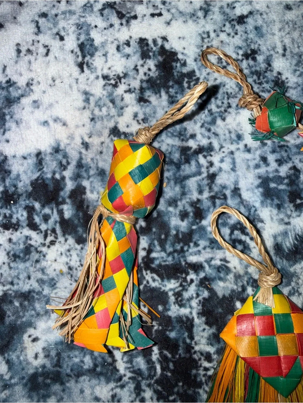 NEW Bird Toy Bundle Natural Woven Chew Toys‎ Parrot Conure Cockatiel Set